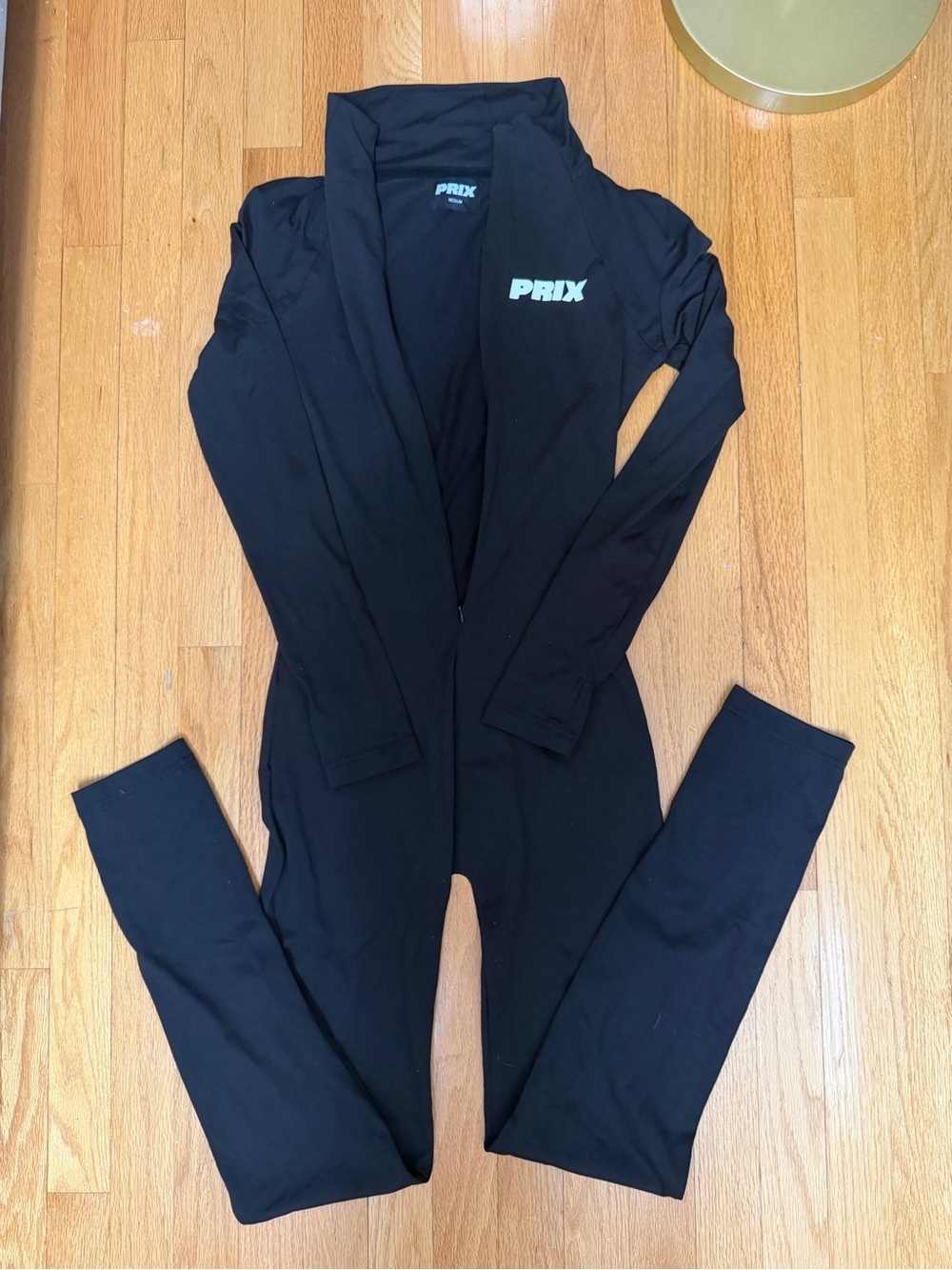PRIX Black Long Sleeve Zip Front Jumpsuit - Picture 3 of 5